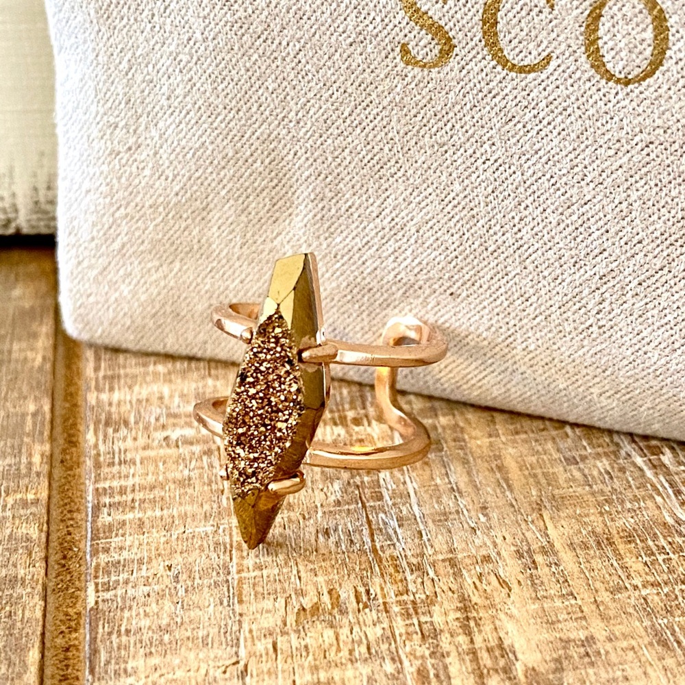 Kendra Scott Rose Gold Abstract Drusy Ring - Picture 2 of 3